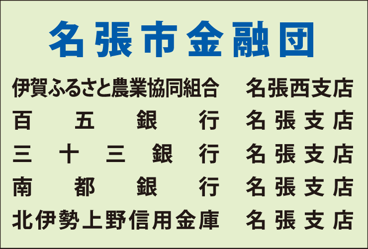 名張市金融団